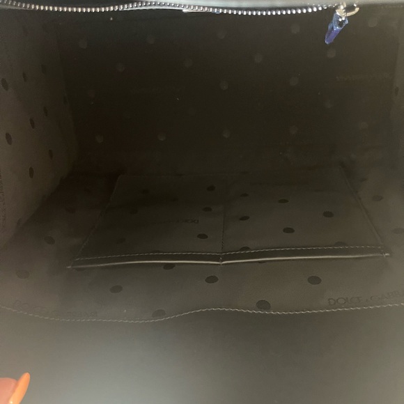 DOLCE & GABBANA Logo Embossed Tote Bag in Black - Picture 9 of 13